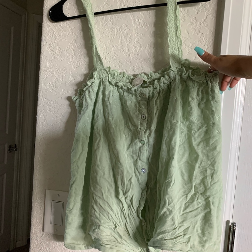 forever 21 plus green tank 1x